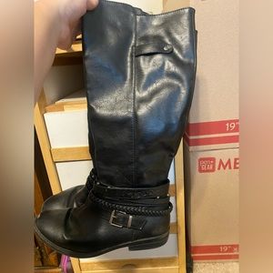 Black tall boots